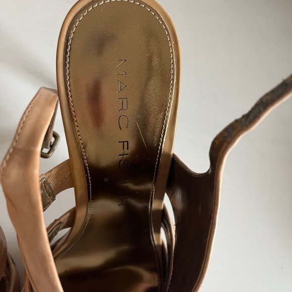 MARC FISHER Tan Leather Heels - Picture 3 of 6
